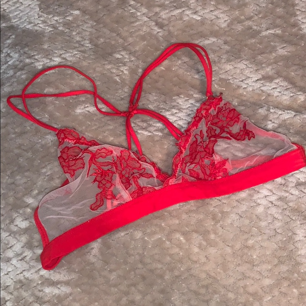 bralette with rose detailing